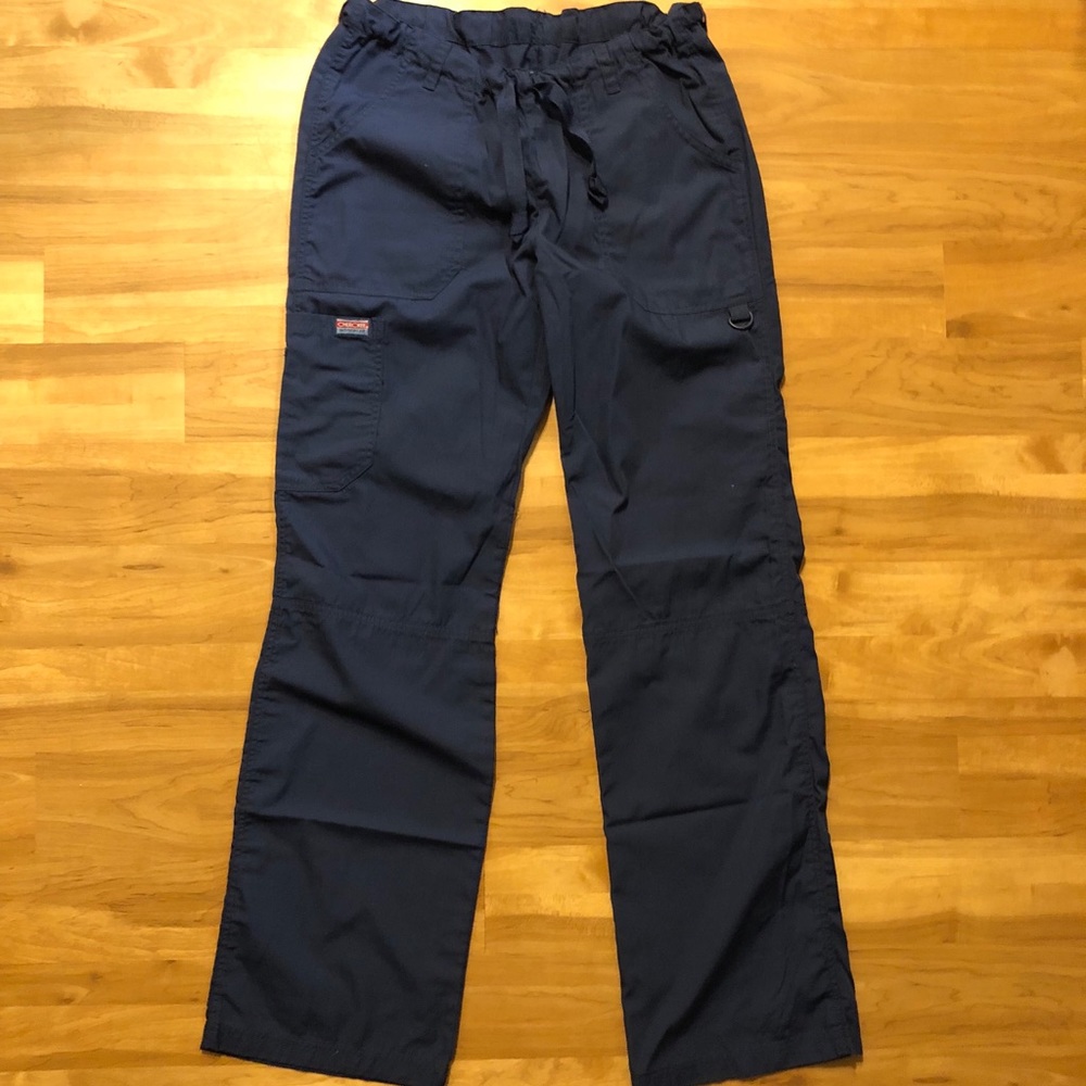 Navy blue Cherokee scrub bottoms with tie